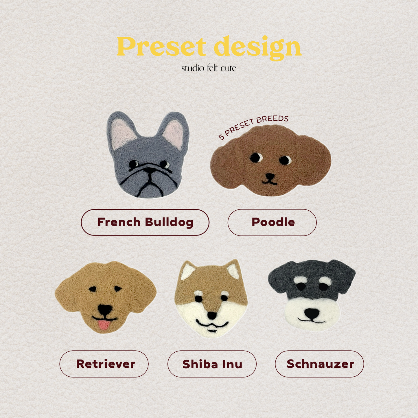 Felted Dog Coaster Class