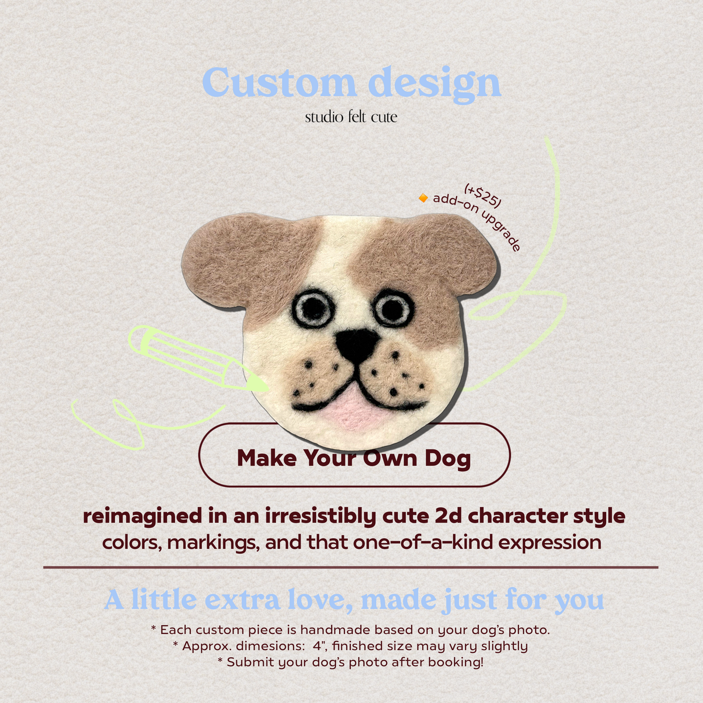 Felted Dog Coaster Class